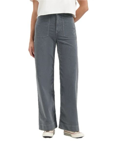 Kuyichi Farrah Worker Flared Damen Cordhose Grau