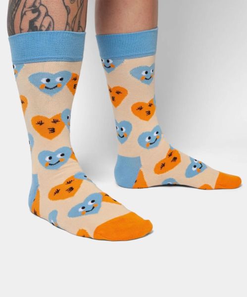 Dilly Socks Smiling Hearts Herzen Beige