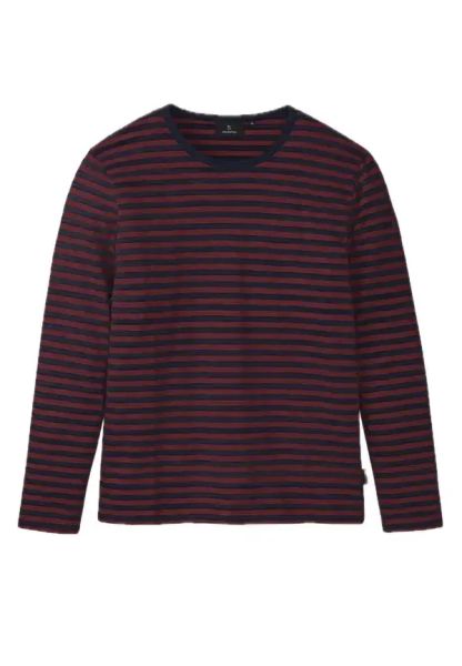 Recolution Männer Slub-Jersey Longsleeve Maca gestreift