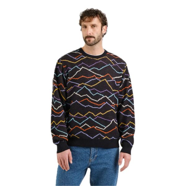 Dedicated Jacquard-Sweater Mora Schwarz