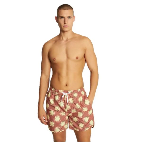 Dedicated Badeshorts Sandhamn Nachhaltig Vegan Recycelt Terracotta