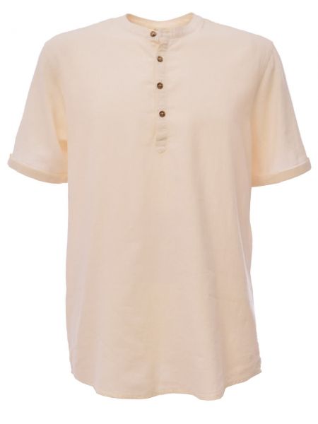 Zerum short-sleeved men's shirt Sustainable organic-cotton white