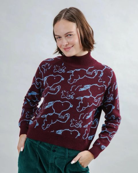 Brava Snoopy Strickpullover Cropped