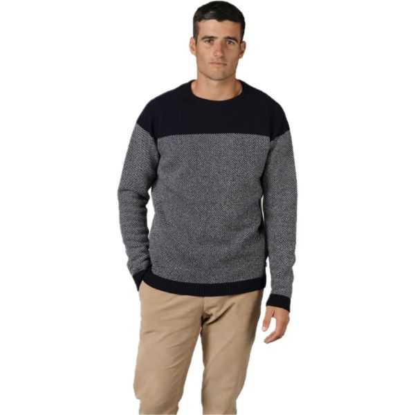 Klitmöller Halfdann two-tone knitted men's sweater merino