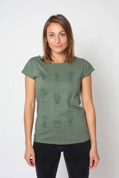 Zerum Pflanzengeschichte Lea T-Shirt Zimmerpflanzen Damen 