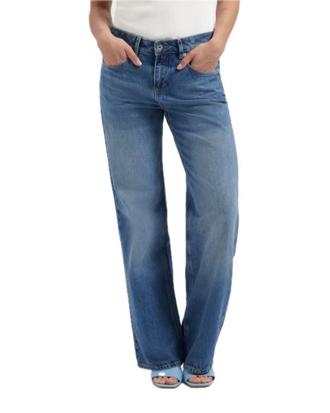 Kuyichi Loose-Fit Low Jeans Lena Rosebowl Blue