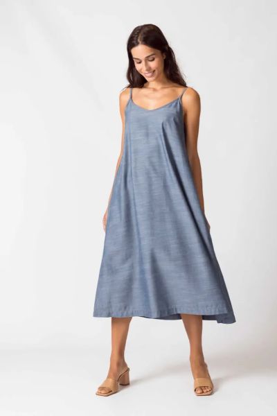 SKFK long spaghetti dress Urbia Fairtrade fashion