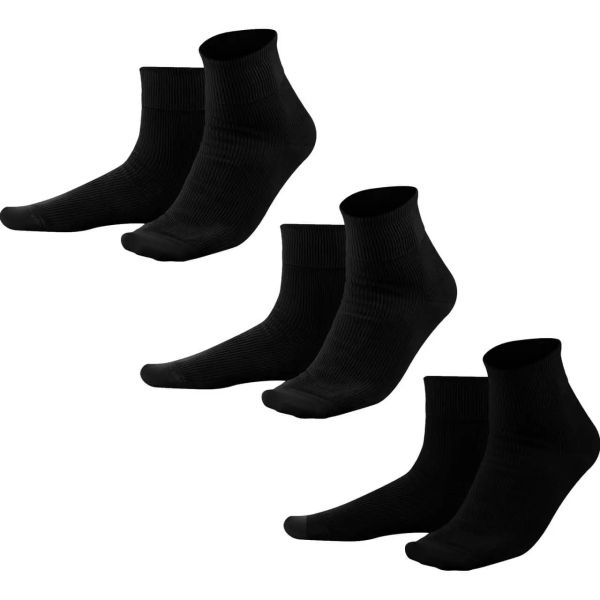  Living Crafts 3-er Pack schwarze Socken halbhoch