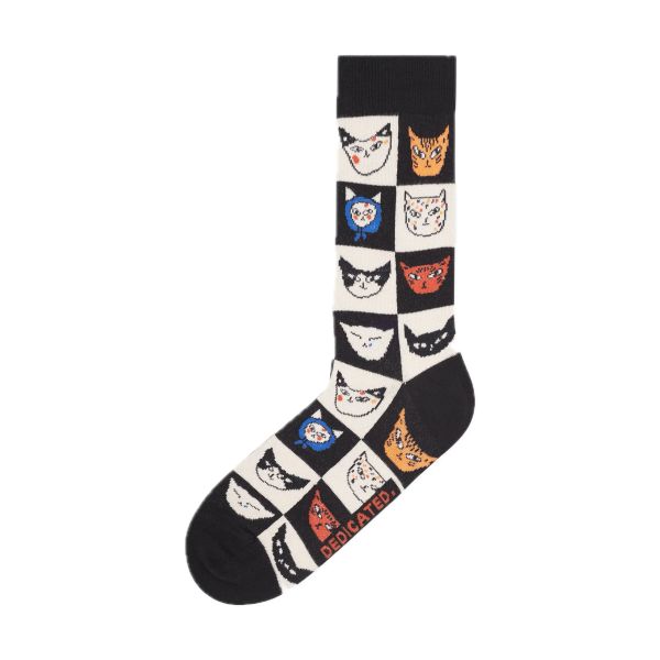 Dedicated Socken Cat-Bingo Katzen Fairtrade Biobaumwolle