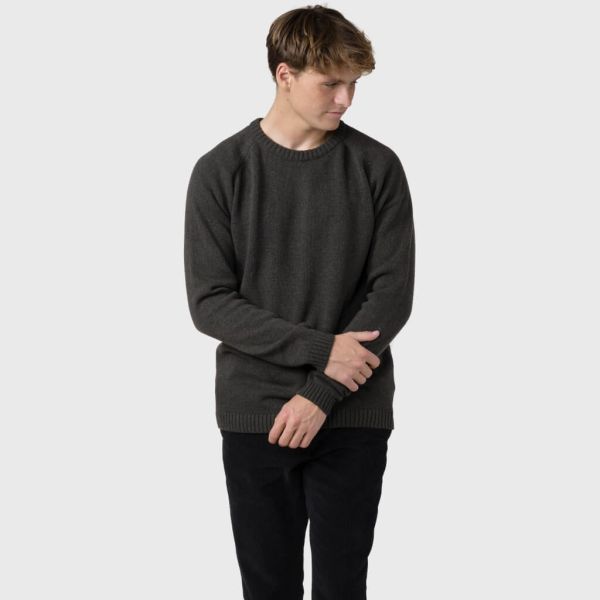 Klitmøller Strickpullover aus Recycling-Wolle Stian Merinowolle Oliv