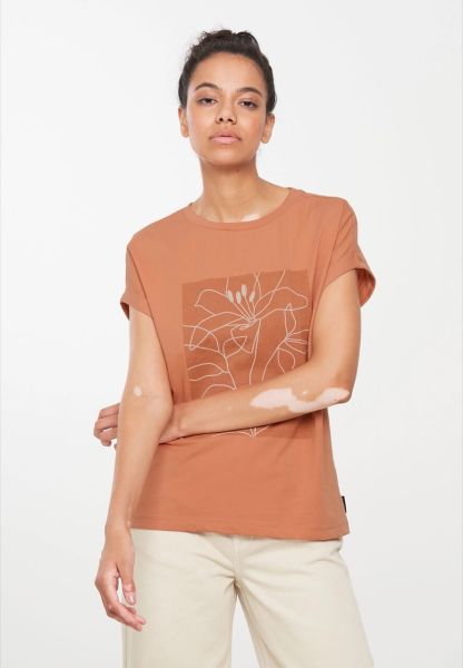 Recolution Blumen Design T-Shirt Cayenne
