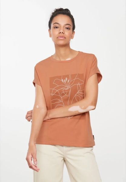 Recolution Blumen Design T-Shirt Cayenne