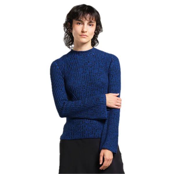Dedicated Leichtes Strick Longshirt Fide Blau-Schwarz
