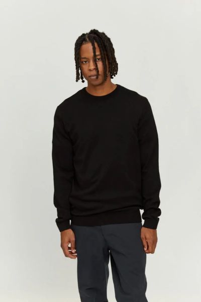 Mazine leichter Baumwoll-Strick Pullover Baru Schwarz