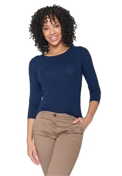 Greenbomb Woman Longsleeve Refined navy wash