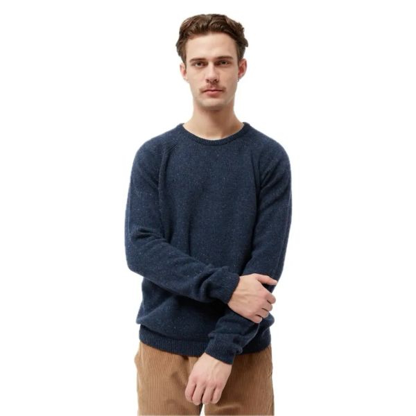 Givn klassischer Herren Melange-Strick Pullover GB_Cooper Dunkelblau 