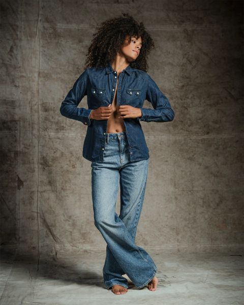 Jeans Izabella Damen Loose Straight recyceltem Denim 
