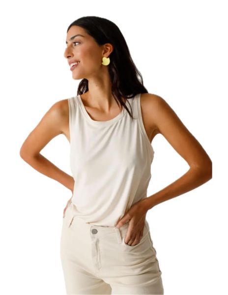 SKFK Fitted Tank Top Hamar Modal Creme