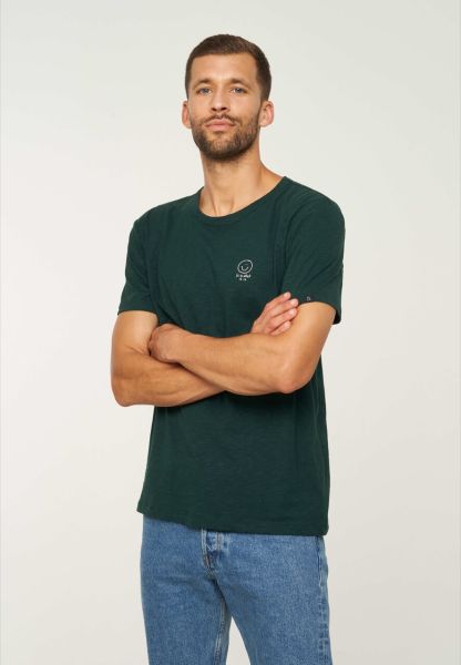 Recolution Slub T-Shirt Smiley eco-conscious Dark Green