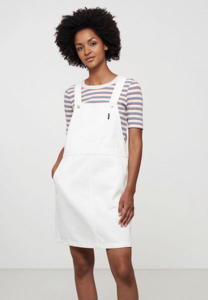 Recolution short dungaree dress made of solid cotton canvas Cilantro