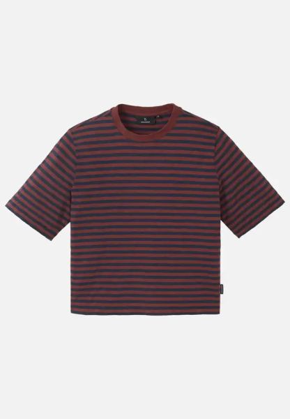 Recolution gestreiftes Loose-Fit T-Shirt Azolla
