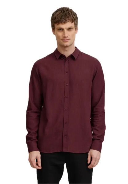 Recolution Leinen-Viscose Hemd Nutmeg