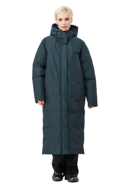 LangerChen Puffermantel Croydon Vegan, Warm Wetterfest Petrolfarbig