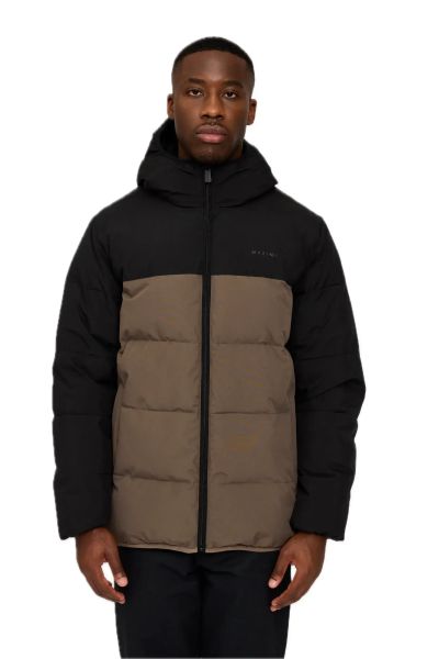 Mazine zweifarbige Herren Puffer-Jacke Schwarz-Braun