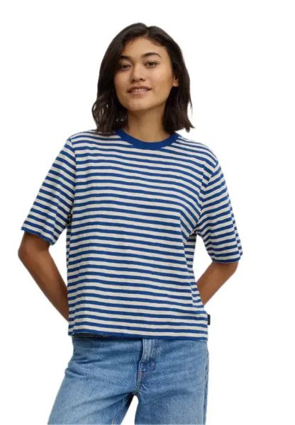 Recolution gestreiftes Loose-Fit T-Shirt Azolla