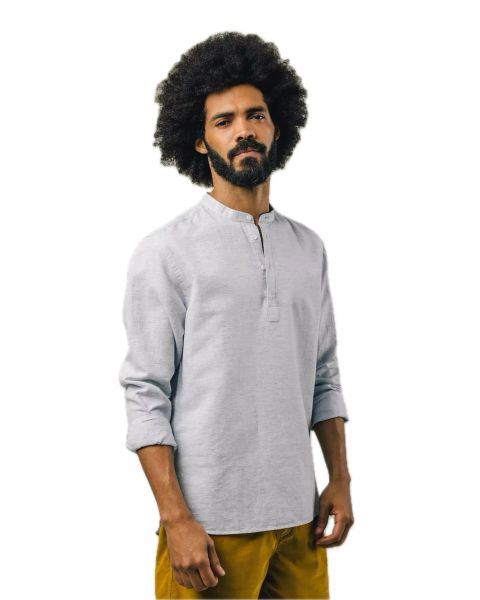 Brava grob gewebtes Henley Shirt