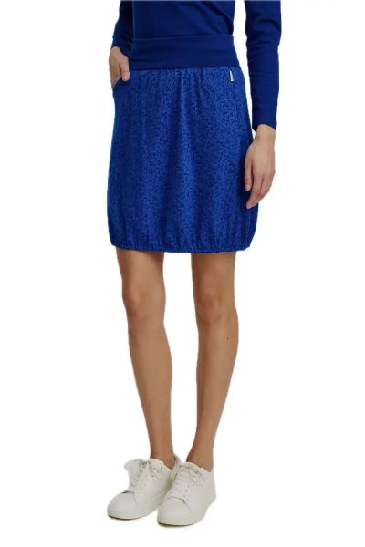 Tranquillo Ballon-Rock Blau Bio-Baumwolljersey GOTS All-Over-Print