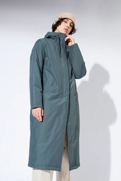 LangerChen wattierter Cityparka Milport nachhaltiger Mantel Tanne