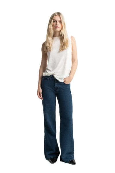 Kings-of-Indigo Damen Jeans Flared-Leg Jane High-Waist weit