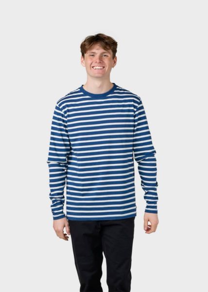 Klitmøller maritime longsleeve Krister striped blue/beige