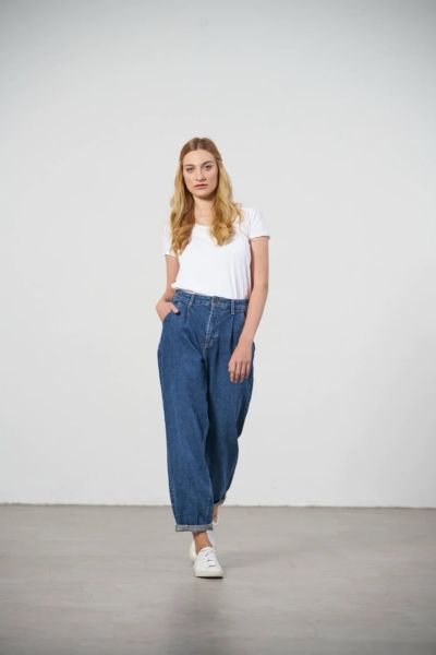 Feuervogl Bella lockere Ballon-Style Jeans Hanfanteil Damen