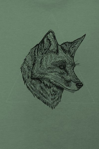  Zerum T-Shirt Lea Wolfskopf Graugrün Bio-Baumwolle Fairtrade