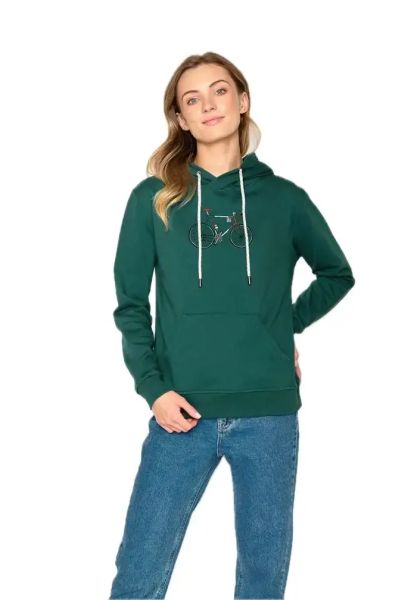Greenbomb Damen Hoodie Chipper Rennrad Italy Bio-Baumwolle
