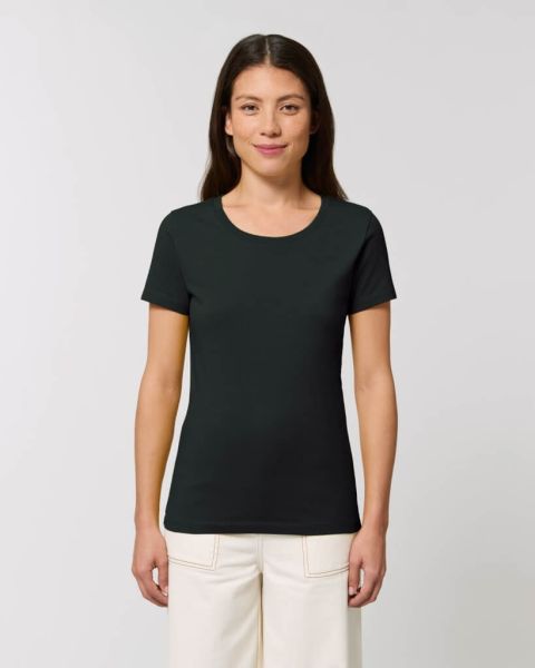 Oikos fitted women's basic t-shirt unprinted black