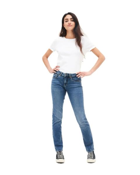 Kuyichi Straight Jeans Sara Worn-in mittlere Waschung