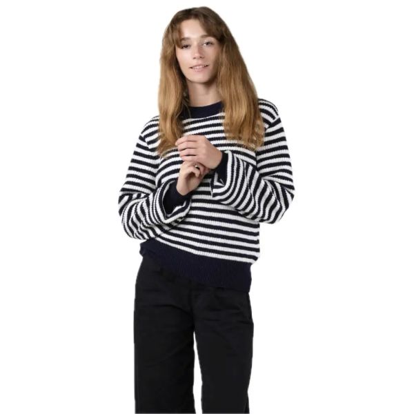 Klitmöller maritim gestreifter Bat-Cut Pulli Gunilla