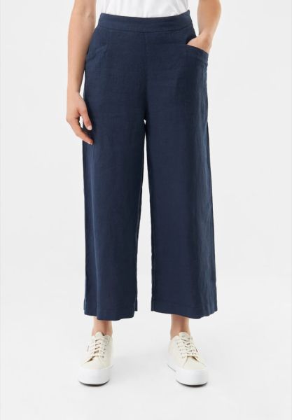 Givn Linen Culotte Pants Fay Sustainable Coolness Navy