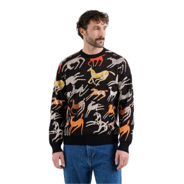 Dedicated Mustang Party Sweater Strickpullover, GOTS-Bio-Baumwolle Fairtrade