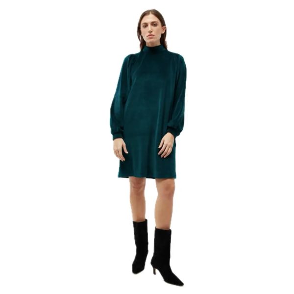 Givn romantisches Samt-Kleid GB_Gesa Petrol Bio-Baumwolle
