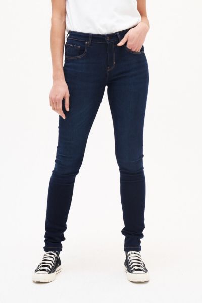 Kuyichi Mid-Waist Skinny Jeans Carey Dark Blue