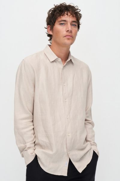 Kuyichi light linen shirt Nico Natural